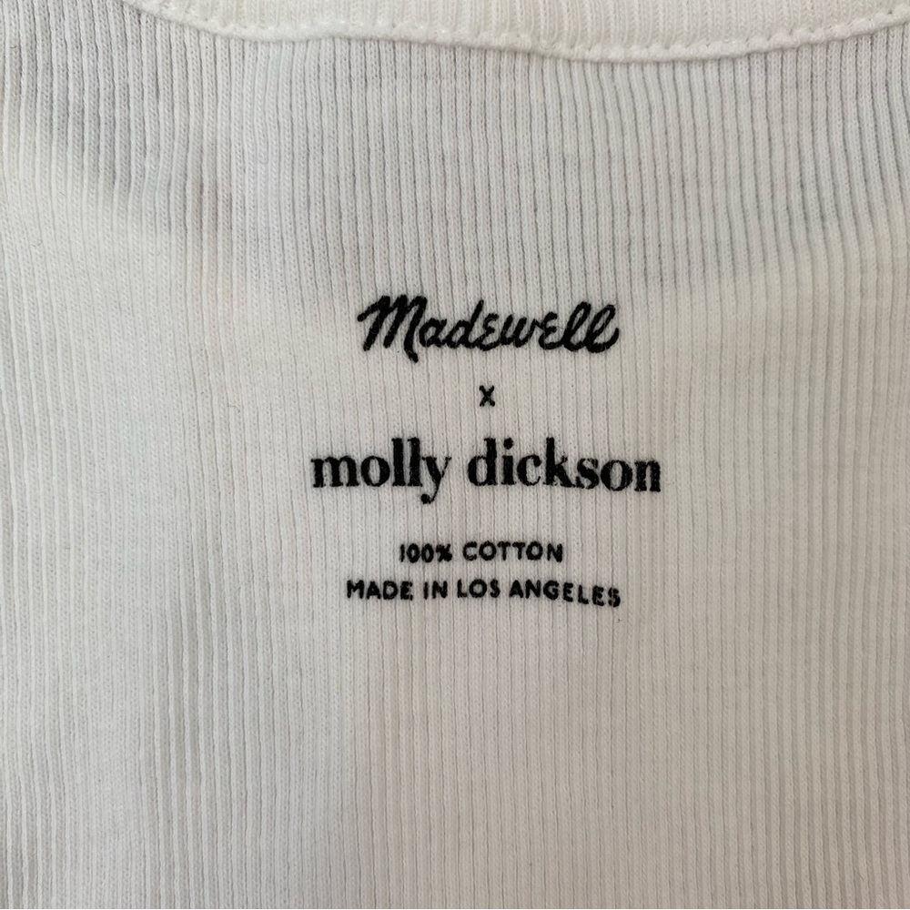 Madewell x Molly Dickson Raw Hem Tank Top White‎ XS - Picture 5 of 6